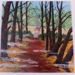 the Mists of Jamez, New Mexico - Acrylic on Canvas with Mullberry Paper